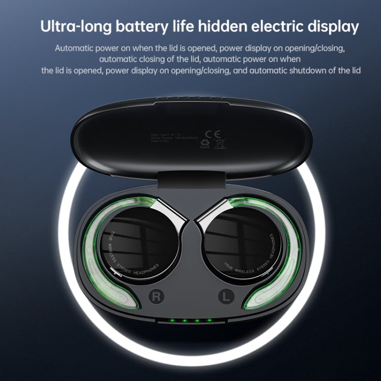 T&G F2 Auricular Bluetooth Sem Fios à Prova de Água com Montagem na Orelha e Cancelamento de Ruído