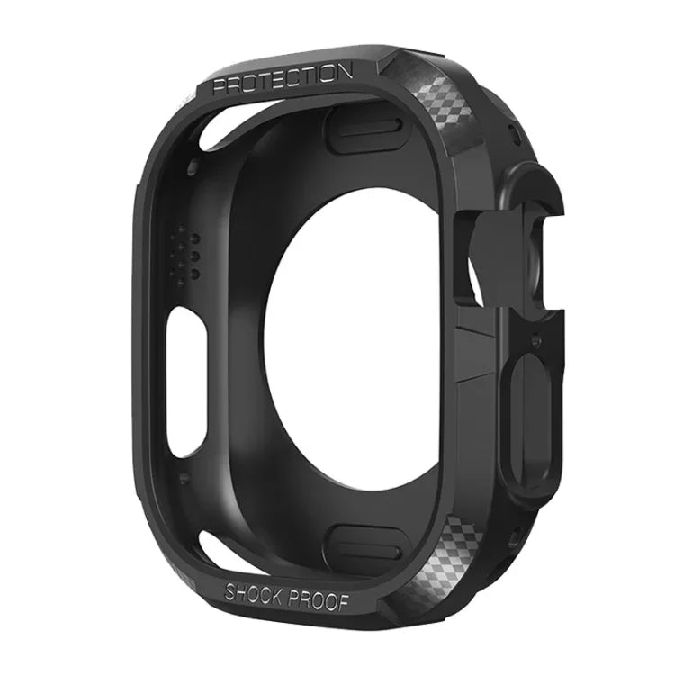 Capa Protetora TPU Carbono Três-Provas, Para Apple Watch Ultra 3 / 2 / 1 49mm