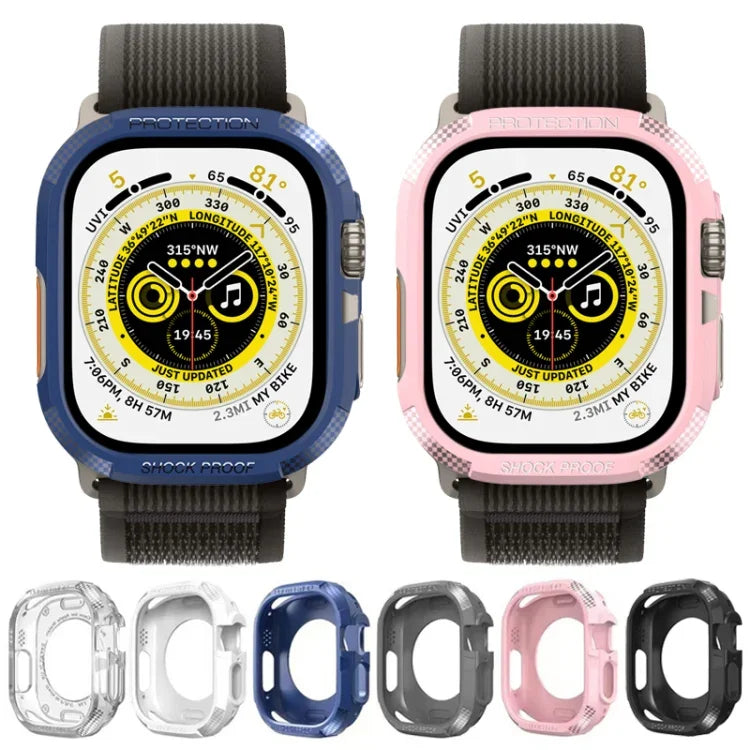 Capa Protetora TPU Carbono Três-Provas, Para Apple Watch Ultra 3 / 2 / 1 49mm