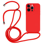 Crossbody Lanyard Liquid Silicone Case, For iPhone 12 Pro Max