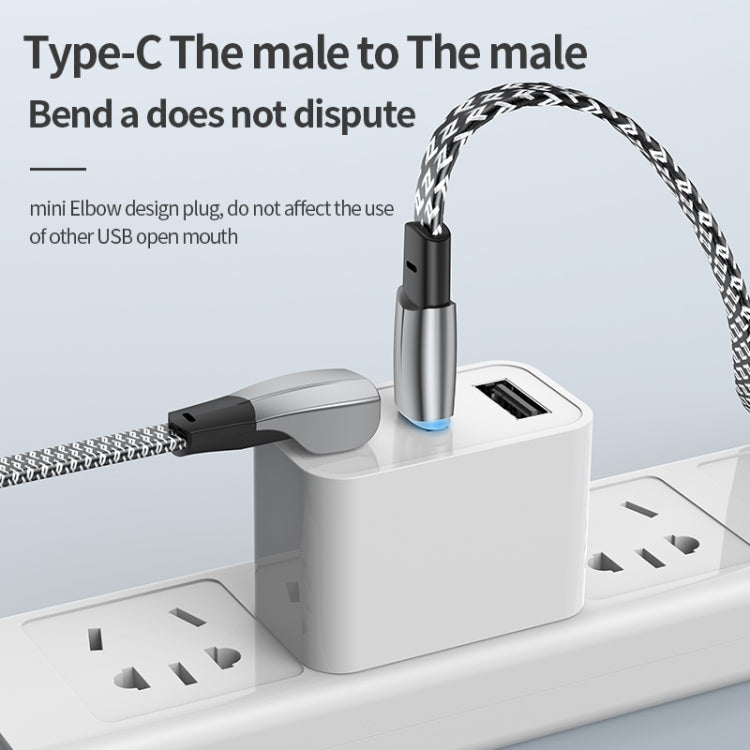 Cabo de Dados de Carregamento Rápido USB-C/Type-C para 8 Pinos com Cotovelo 3A, Type-C para 8 Pinos 1,2m 3A, Type-C para 8 Pinos 2m 3A