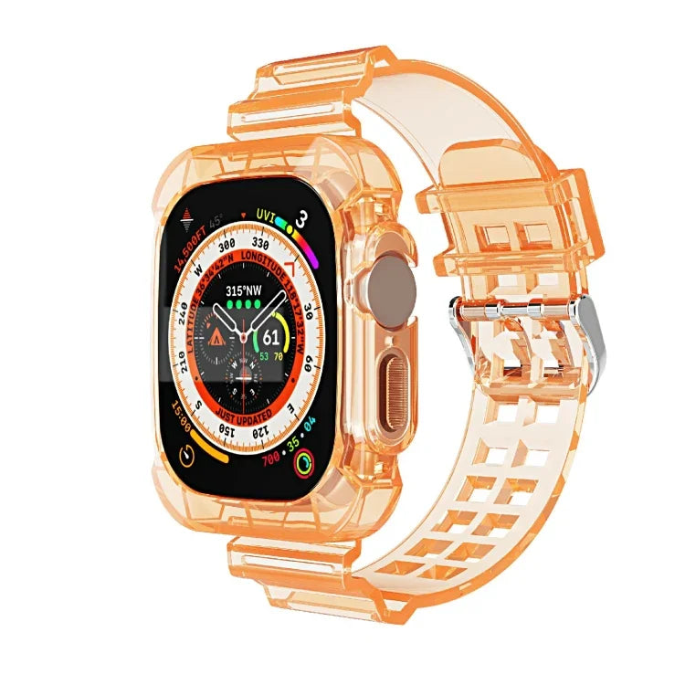 Correia Integrada Transparente TPU Glacier, Para Apple Watch Ultra 49mm