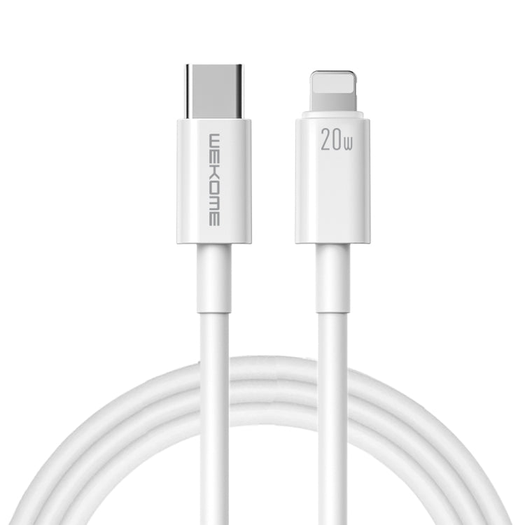 WEKOME WDC-168 Série Original Cabo de Dados de Carregamento Rápido PD 20W USB-C / Type-C para 8 Pinos, Comprimento: 1m