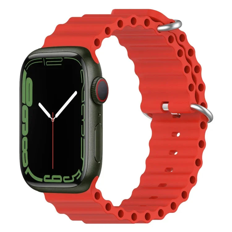 Correia de Silicone Ocean, Para Apple Watch Series 8&7 41mm, Para Apple Watch Series 8&7 41mm / SE 2&6&SE&5&4 40mm