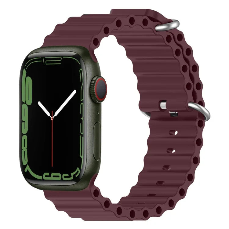 Correia de Silicone Ocean, Para Apple Watch Series 8&7 41mm, Para Apple Watch Series 8&7 41mm / SE 2&6&SE&5&4 40mm