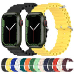 Correia de Silicone Ocean, Para Apple Watch Series 8&7 41mm, Para Apple Watch Series 8&7 41mm / SE 2&6&SE&5&4 40mm