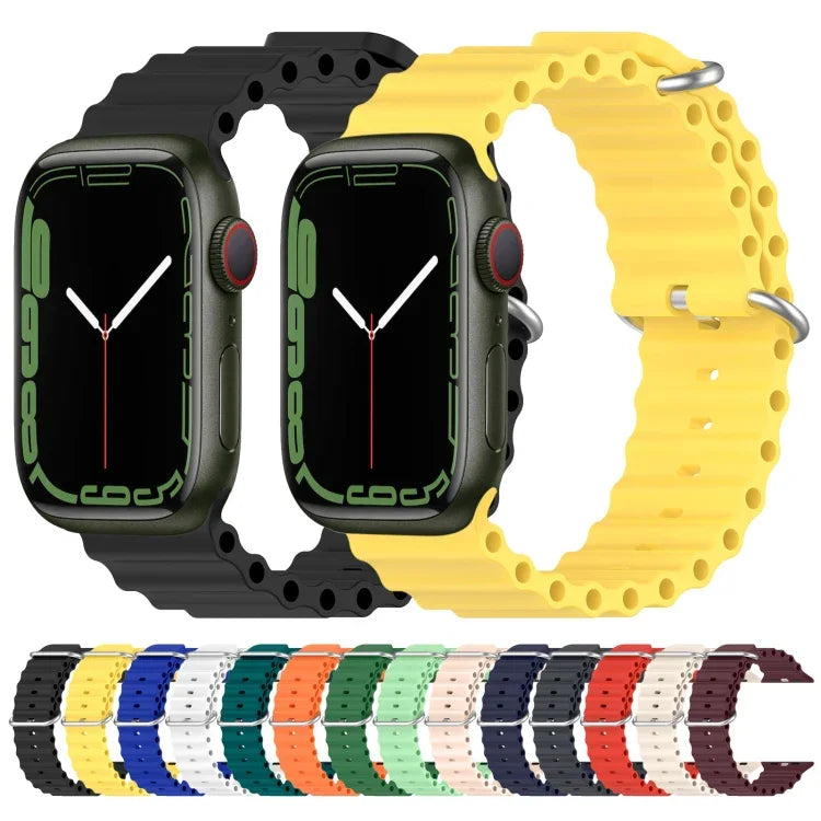 Correia de Silicone Ocean, Para Apple Watch Series 8&7 41mm, Para Apple Watch Series 8&7 41mm / SE 2&6&SE&5&4 40mm