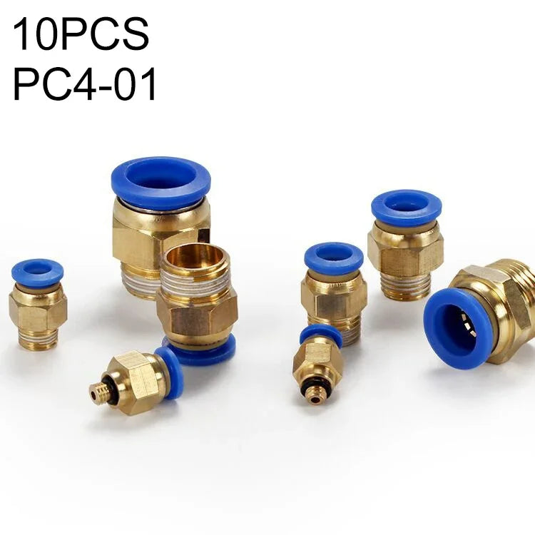 Conector Rápido Pneumático Reto com Rosca Macho PC6-04 LAIZE 2 Peças, PC4-01 (10pcs), PC4-02 (10pcs), PC4-M5 (10pcs), PC6-01 (10pcs), PC6-02 (10pcs), PC6-03 (10pcs), PC6-04 (2pcs), PC6-M5 (10pcs), PC8-01 (10pcs), PC8-02 (10pcs), PC8-03 (10pcs)