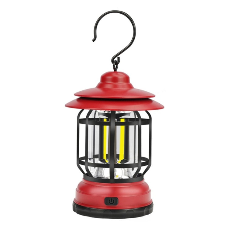 Lâmpada Retro Portátil Suspensa Lanterna para Camping e Tenda, Carregamento USB, Tipo de Bateria, Bateria Não Incluída