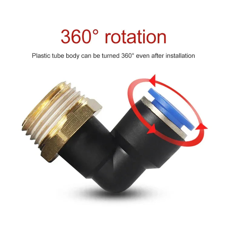 PL6-04 LAIZE 2pcs Conector Rápido Pneumático de Cotovelo com Rosca Macho, PL4-01 (10pcs), PL4-02 (10pcs), PL4-M5 (10pcs), PL6-01 (10pcs), PL6-02 (10pcs), PL6-03 (10pcs), PL6-04 (2pcs), PL6-M5 (10pcs), PL8-01 (10pcs), PL8-02 (10pcs), PL8-03 (10pcs)