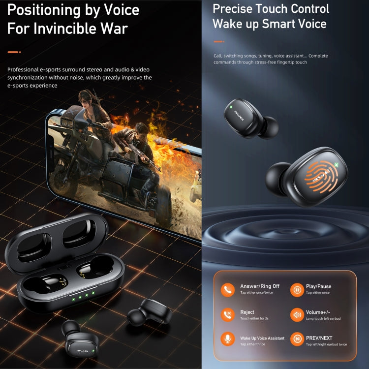 awei T13 Pro Auscultadores Desportivos Bluetooth V5.1, T13Pro