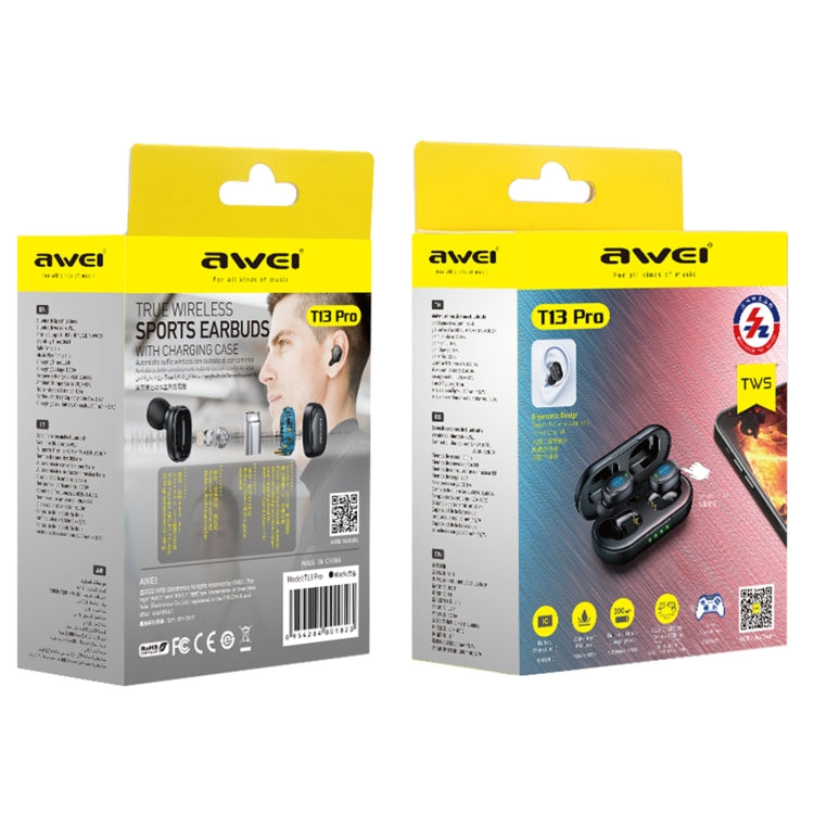 awei T13 Pro Auscultadores Desportivos Bluetooth V5.1, T13Pro
