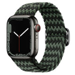 Pulseira de relógio trançada em nylon com fivela, para Apple Watch Ultra 49mm / Series 8&7 45mm / SE 2&6&SE&5&4 44mm / 3&2&1 42mm