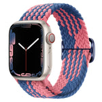 Pulseira de relógio trançada em nylon com fivela, para Apple Watch Ultra 49mm / Series 8&7 45mm / SE 2&6&SE&5&4 44mm / 3&2&1 42mm