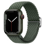 Pulseira de relógio trançada em nylon com fivela, para Apple Watch Ultra 49mm / Series 8&7 45mm / SE 2&6&SE&5&4 44mm / 3&2&1 42mm