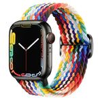 Pulseira de relógio trançada em nylon com fivela, para Apple Watch Ultra 49mm / Series 8&7 45mm / SE 2&6&SE&5&4 44mm / 3&2&1 42mm