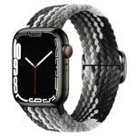 Pulseira de relógio trançada em nylon com fivela, para Apple Watch Ultra 49mm / Series 8&7 45mm / SE 2&6&SE&5&4 44mm / 3&2&1 42mm