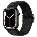 Pulseira de relógio trançada em nylon com fivela, para Apple Watch Ultra 49mm / Series 8&7 45mm / SE 2&6&SE&5&4 44mm / 3&2&1 42mm