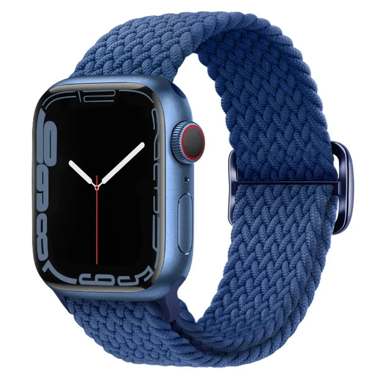 Pulseira de relógio trançada em nylon com fivela, para Apple Watch Ultra 49mm / Series 8&7 45mm / SE 2&6&SE&5&4 44mm / 3&2&1 42mm