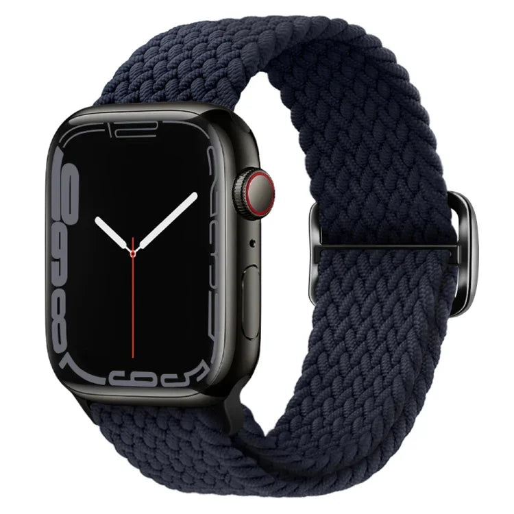 Pulseira de relógio trançada em nylon com fivela, para Apple Watch Ultra 49mm / Series 8&7 45mm / SE 2&6&SE&5&4 44mm / 3&2&1 42mm
