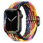 Pulseira de relógio trançada em nylon com fivela, para Apple Watch Ultra 49mm / Series 8&7 45mm / SE 2&6&SE&5&4 44mm / 3&2&1 42mm