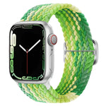 Pulseira de relógio trançada em nylon com fivela, para Apple Watch Ultra 49mm / Series 8&7 45mm / SE 2&6&SE&5&4 44mm / 3&2&1 42mm