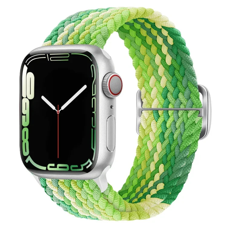 Pulseira de relógio trançada em nylon com fivela, para Apple Watch Ultra 49mm / Series 8&7 45mm / SE 2&6&SE&5&4 44mm / 3&2&1 42mm