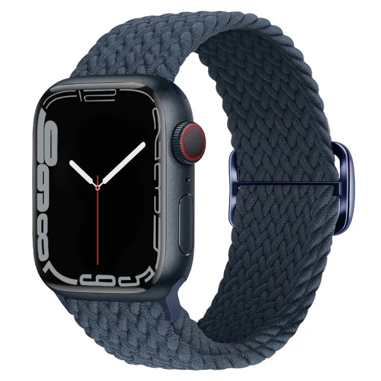 Pulseira de relógio trançada em nylon com fivela, para Apple Watch Ultra 49mm / Series 8&7 45mm / SE 2&6&SE&5&4 44mm / 3&2&1 42mm