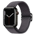 Pulseira de relógio trançada em nylon com fivela, para Apple Watch Ultra 49mm / Series 8&7 45mm / SE 2&6&SE&5&4 44mm / 3&2&1 42mm