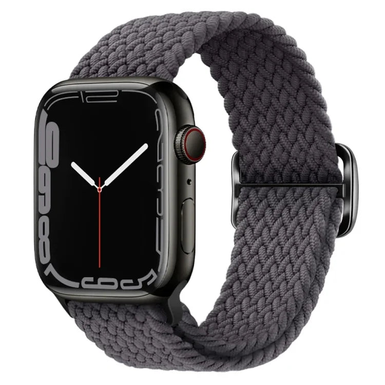 Pulseira de relógio trançada em nylon com fivela, para Apple Watch Ultra 49mm / Series 8&7 45mm / SE 2&6&SE&5&4 44mm / 3&2&1 42mm