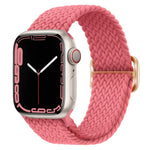 Pulseira de relógio trançada em nylon com fivela, para Apple Watch Ultra 49mm / Series 8&7 45mm / SE 2&6&SE&5&4 44mm / 3&2&1 42mm