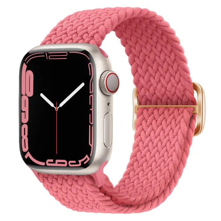 Pulseira de relógio trançada em nylon com fivela, para Apple Watch Ultra 49mm / Series 8&7 45mm / SE 2&6&SE&5&4 44mm / 3&2&1 42mm