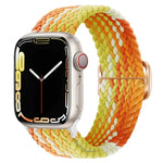 Pulseira de relógio trançada em nylon com fivela, para Apple Watch Ultra 49mm / Series 8&7 45mm / SE 2&6&SE&5&4 44mm / 3&2&1 42mm