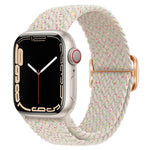Pulseira de relógio trançada em nylon com fivela, para Apple Watch Ultra 49mm / Series 8&7 45mm / SE 2&6&SE&5&4 44mm / 3&2&1 42mm