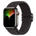 Pulseira de relógio trançada em nylon com fivela, para Apple Watch Ultra 49mm / Series 8&7 45mm / SE 2&6&SE&5&4 44mm / 3&2&1 42mm