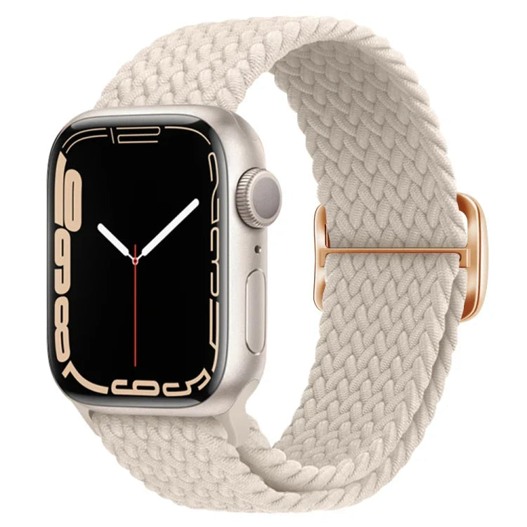 Pulseira de relógio trançada em nylon com fivela, para Apple Watch Ultra 49mm / Series 8&7 45mm / SE 2&6&SE&5&4 44mm / 3&2&1 42mm