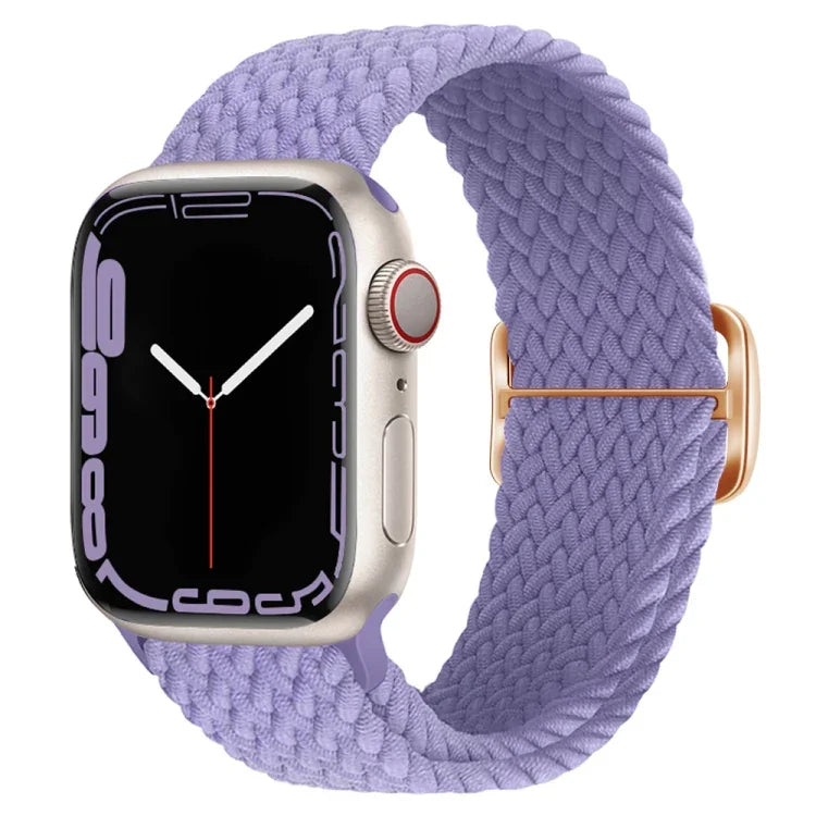 Pulseira de relógio trançada em nylon com fivela, para Apple Watch Ultra 49mm / Series 8&7 45mm / SE 2&6&SE&5&4 44mm / 3&2&1 42mm