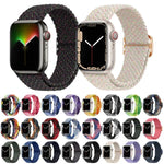 Pulseira de relógio trançada em nylon com fivela, para Apple Watch Ultra 49mm / Series 8&7 45mm / SE 2&6&SE&5&4 44mm / 3&2&1 42mm