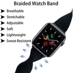 Pulseira de relógio trançada em nylon com fivela, para Apple Watch Ultra 49mm / Series 8&7 45mm / SE 2&6&SE&5&4 44mm / 3&2&1 42mm