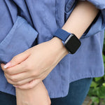 Pulseira de relógio trançada em nylon com fivela, para Apple Watch Ultra 49mm / Series 8&7 45mm / SE 2&6&SE&5&4 44mm / 3&2&1 42mm