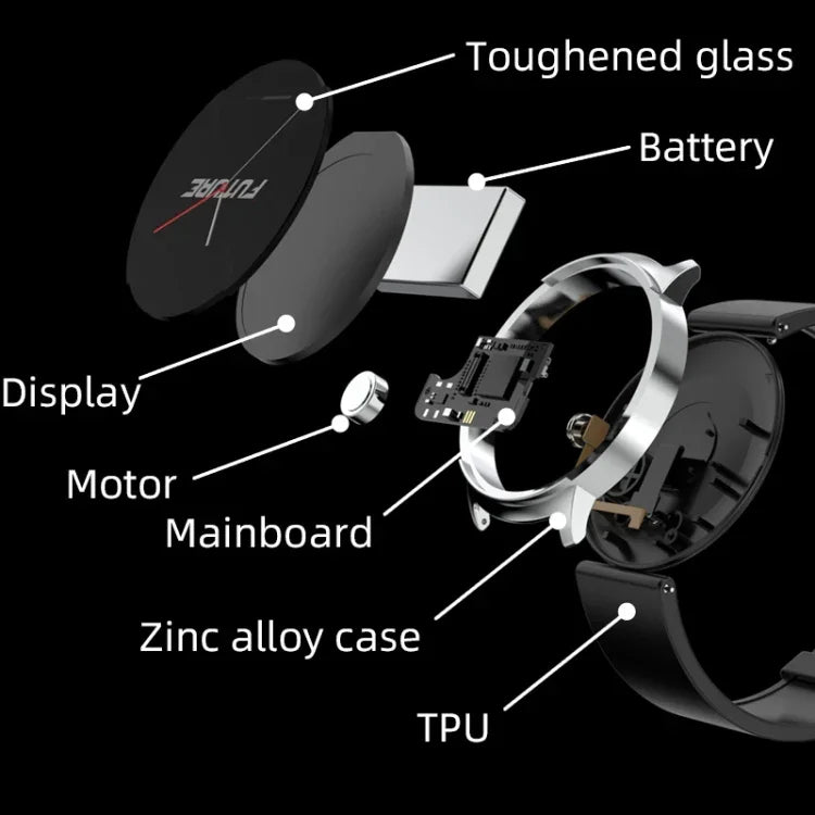 KS02 Smartwatch de 1,32 polegadas Suporta Detecção de Glicose no Sangue, Detecção de Pressão Arterial, Detecção de Oxigénio no Sangue, KS02