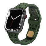 English Letters Silicone Watch Band, For Apple Watch Ultra 49mm / Series 8&7 45mm / SE 2&6&SE&5&4 44mm / 3&2&1 42mm, For Apple Watch Series 8&7 41mm / SE 2&6&SE&5&4 40mm / 3&2&1 38mm