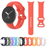 Pulseira de Relógio em Silicone de Cor Única para Google Pixel Watch 4 / 3 / 2 / 1 41mm, Homem, Mulher