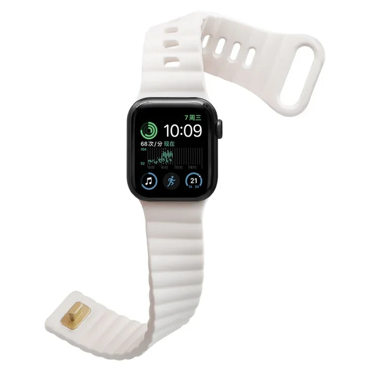Pulseira de relógio em silicone com fivela invertida, para Apple Watch Ultra 49mm / Series 8&7 45mm / SE 2&6&SE&5&4 44mm / 3&2&1 42mm, para Apple Watch Series 8&7 41mm / SE 2&6&SE&5&4 40mm / 3&2&1 38mm