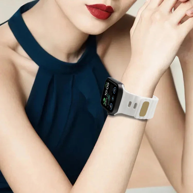 Pulseira de relógio em silicone com fivela invertida, para Apple Watch Ultra 49mm / Series 8&7 45mm / SE 2&6&SE&5&4 44mm / 3&2&1 42mm, para Apple Watch Series 8&7 41mm / SE 2&6&SE&5&4 40mm / 3&2&1 38mm