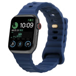 Pulseira de relógio em silicone com fivela invertida, para Apple Watch Ultra 49mm / Series 8&7 45mm / SE 2&6&SE&5&4 44mm / 3&2&1 42mm, para Apple Watch Series 8&7 41mm / SE 2&6&SE&5&4 40mm / 3&2&1 38mm