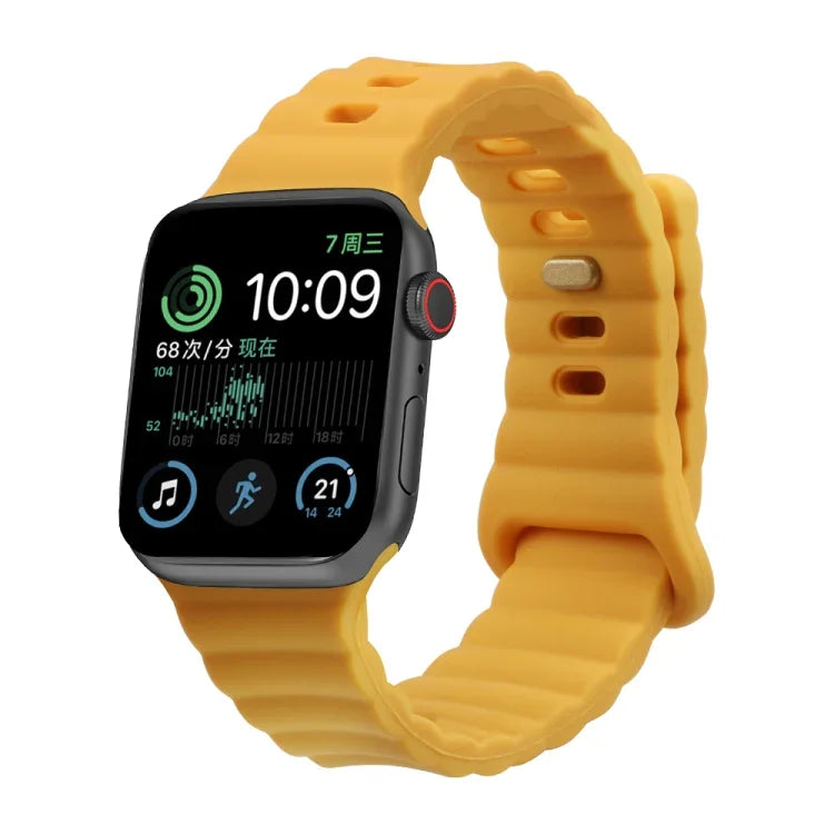 Pulseira de relógio em silicone com fivela invertida, para Apple Watch Ultra 49mm / Series 8&7 45mm / SE 2&6&SE&5&4 44mm / 3&2&1 42mm, para Apple Watch Series 8&7 41mm / SE 2&6&SE&5&4 40mm / 3&2&1 38mm