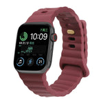 Pulseira de relógio em silicone com fivela invertida, para Apple Watch Ultra 49mm / Series 8&7 45mm / SE 2&6&SE&5&4 44mm / 3&2&1 42mm, para Apple Watch Series 8&7 41mm / SE 2&6&SE&5&4 40mm / 3&2&1 38mm