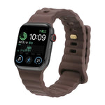 Pulseira de relógio em silicone com fivela invertida, para Apple Watch Ultra 49mm / Series 8&7 45mm / SE 2&6&SE&5&4 44mm / 3&2&1 42mm, para Apple Watch Series 8&7 41mm / SE 2&6&SE&5&4 40mm / 3&2&1 38mm