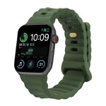 Pulseira de relógio em silicone com fivela invertida, para Apple Watch Ultra 49mm / Series 8&7 45mm / SE 2&6&SE&5&4 44mm / 3&2&1 42mm, para Apple Watch Series 8&7 41mm / SE 2&6&SE&5&4 40mm / 3&2&1 38mm
